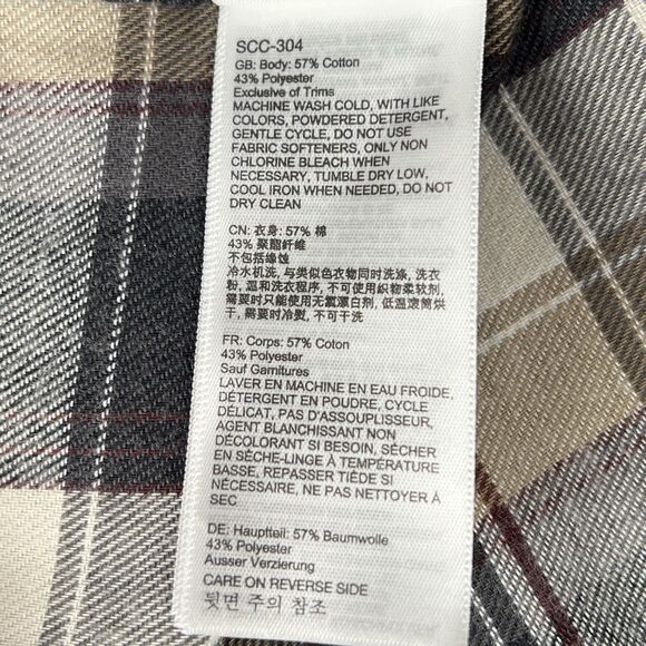 Marmot Sz Mens L Flannel Long-Sleeve Button-Down Casual Shirt Black Brown Plaid - Picture 5 of 15